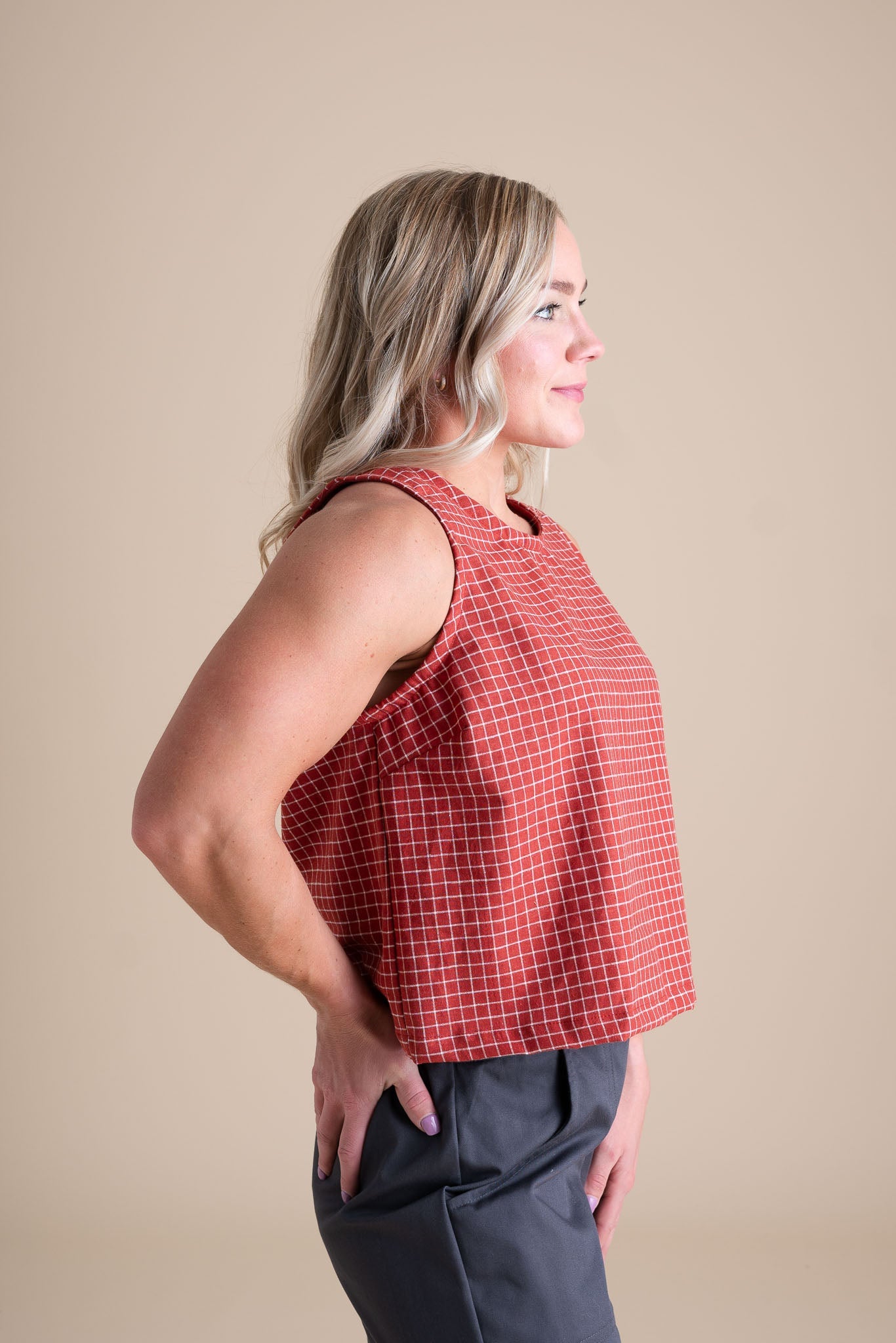 Classic Tank in Red Check