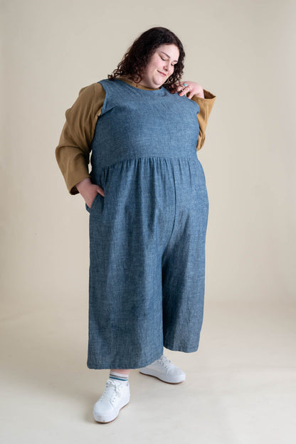 Backyard Jumpsuit in Indigo Chambray
