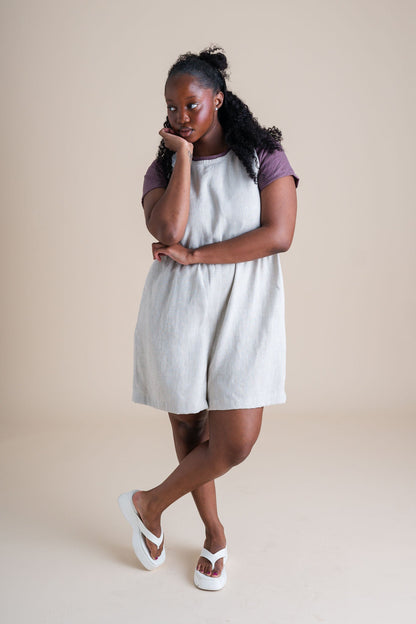 Lisbon Romper in Sand Dollar