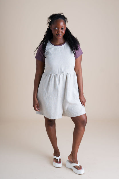 Lisbon Romper in Sand Dollar