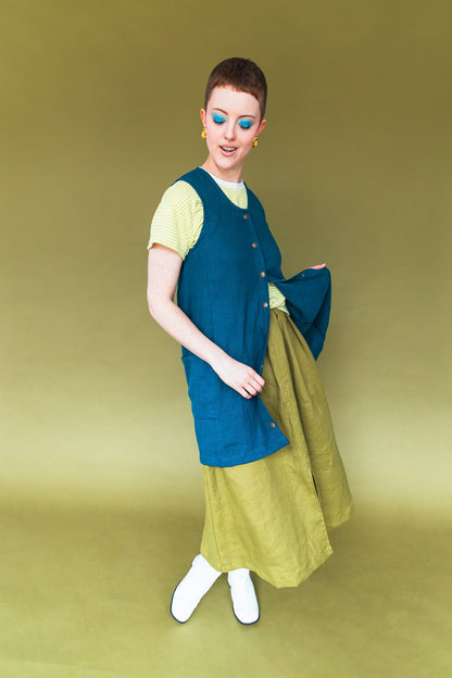 Snap Smock in Peacock